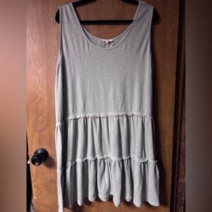 Sleeveless Gray Tiered Women's dress